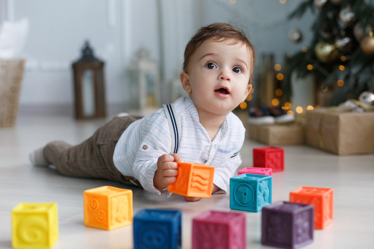 Engaging playtime with interactive toys, perfect baby shower gifts.