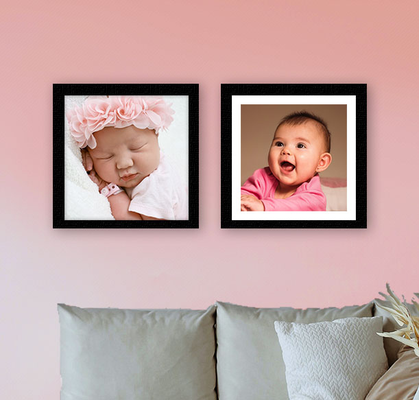 Treasured memories displayed in personalized wall frames, unique baby shower gifts.