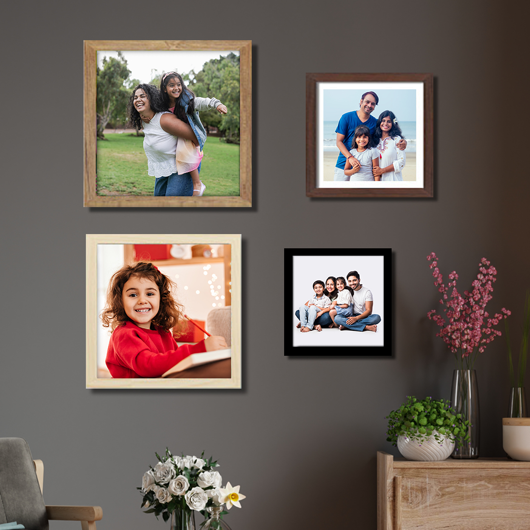  A captivating family photo displayed on a living room wall, showcasing exquisite gallery wall decor ideas for your home.