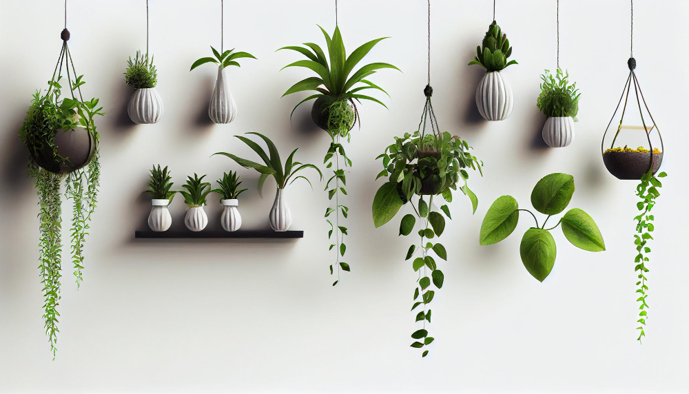 A vibrant display of lush hanging plants adorning a wall, bringing life and natural beauty to your home decor with Wall Planters Decor Ideas.