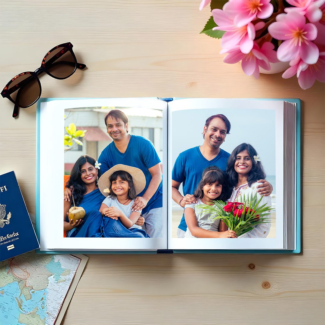 Travel photo book in UAE with hardcover and personalized travel images