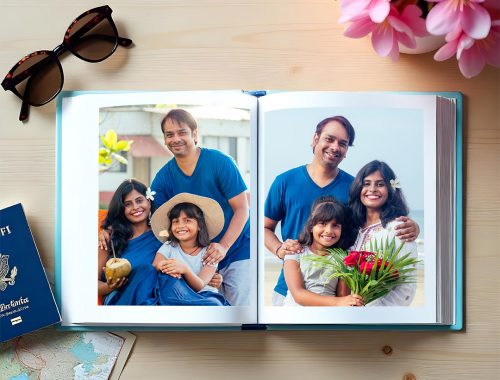 Travel photo book in UAE with hardcover and personalized travel images