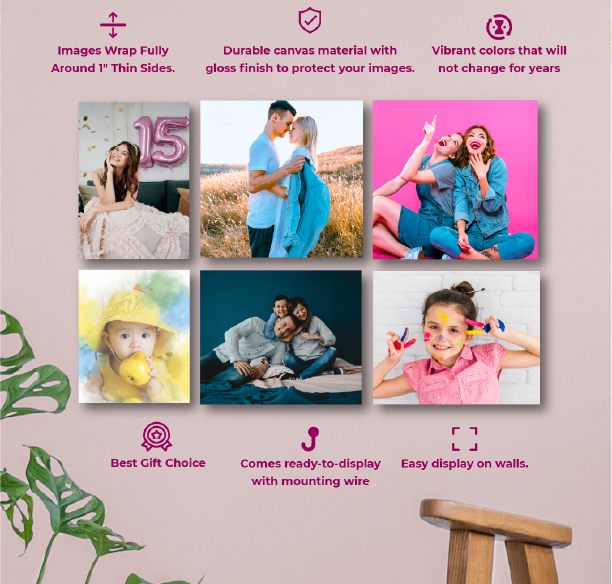 Personalized canvas print with a couple's romantic photo from Abu Dhabi — the perfect gift for home décor