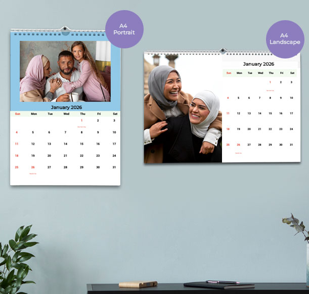 Personalized calendar with couple photos — a year-long reminder of love, perfect for a girlfriend in UAE