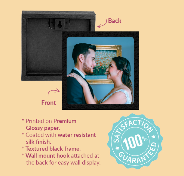 Personalized photo frame with a romantic memory from Jumeirah Beach in Dubai — perfect for a girlfriend gift.