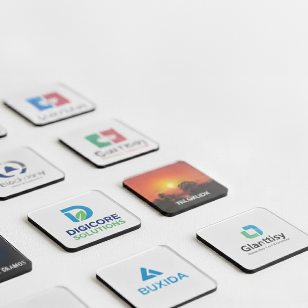 Custom brand magnets corporate gift Dubai with company logo and fun design