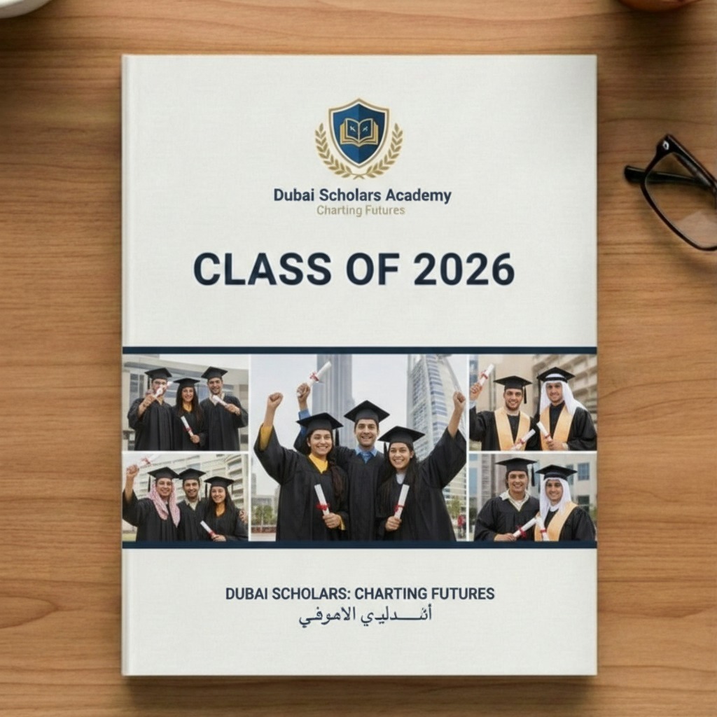 Graduation photo book featuring high school graduation gifts and moments, perfect for commemorating the class of 2026, with personalized options for Dubai students