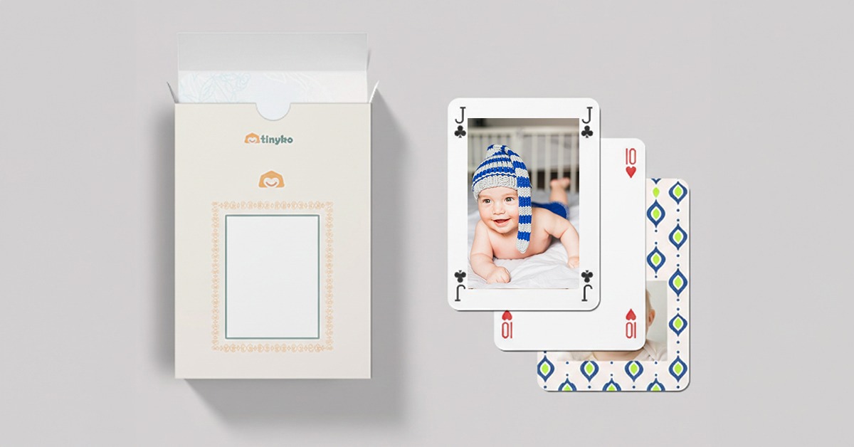 Create fun personalised photo playing cards in the UAE with your baby’s adorable photos.
