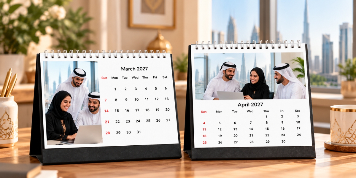 Custom 2027 desk calendars for bulk orders