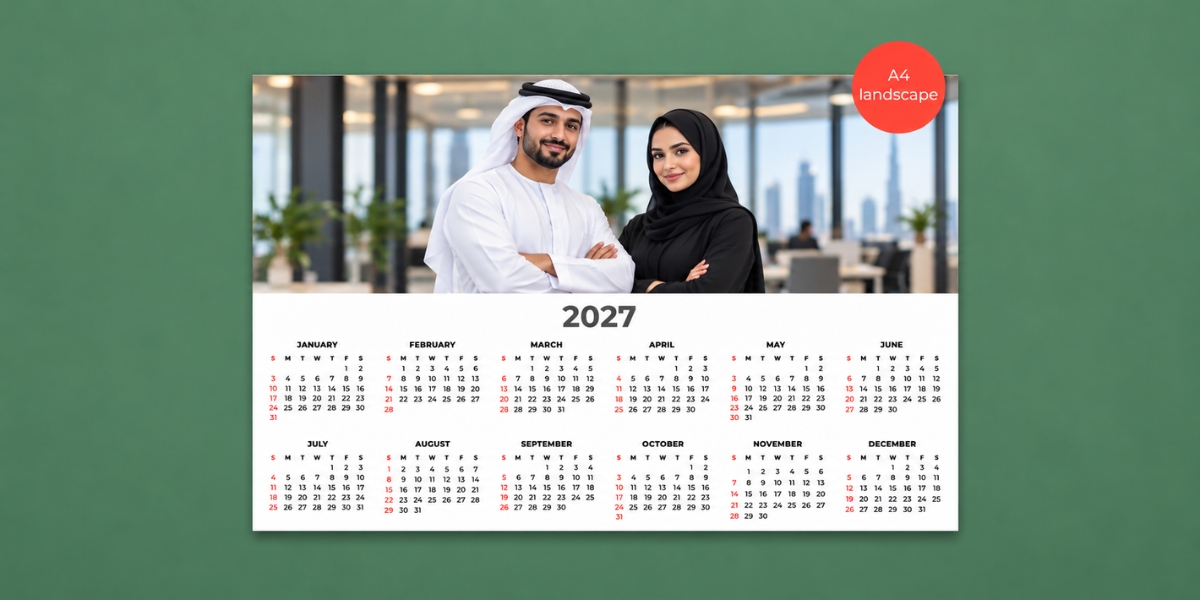 Custom 2027 poster calendar for bulk printing